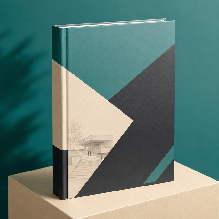 Modern textbook with a smooth low-glare matte laminated cover