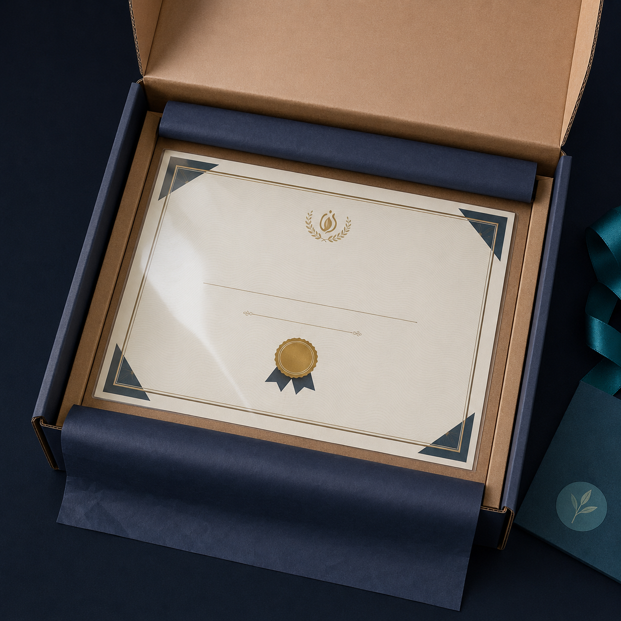 Secure packaging for a laminated A3 certificate