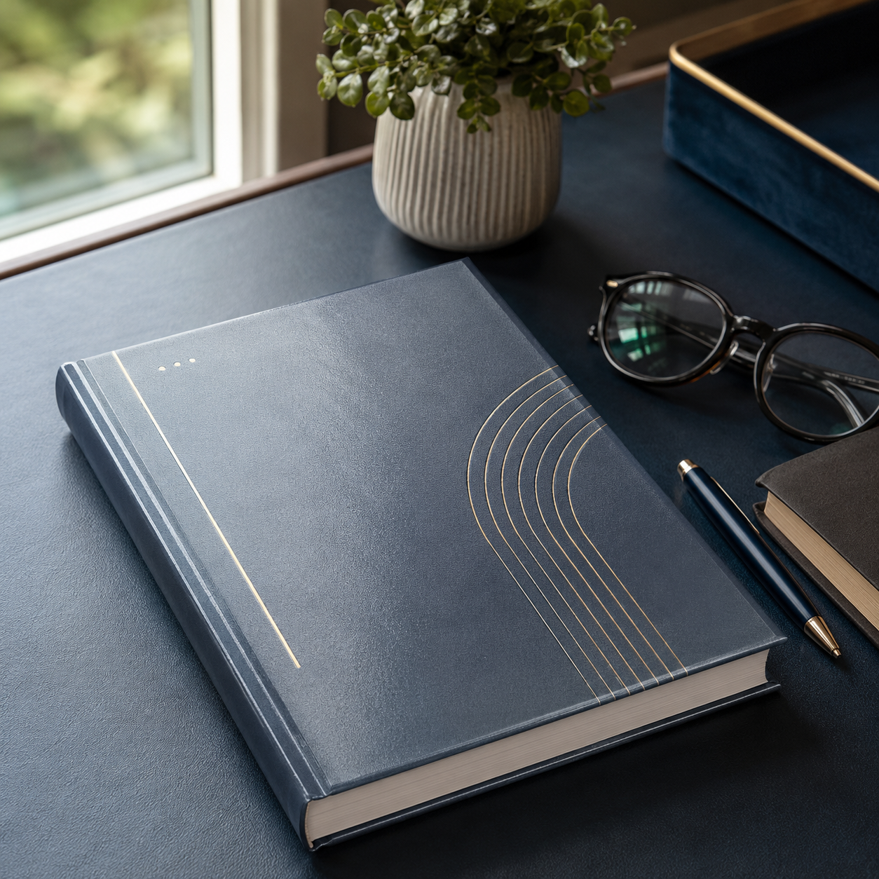 Anti-scratch laminated book in a premium study setting