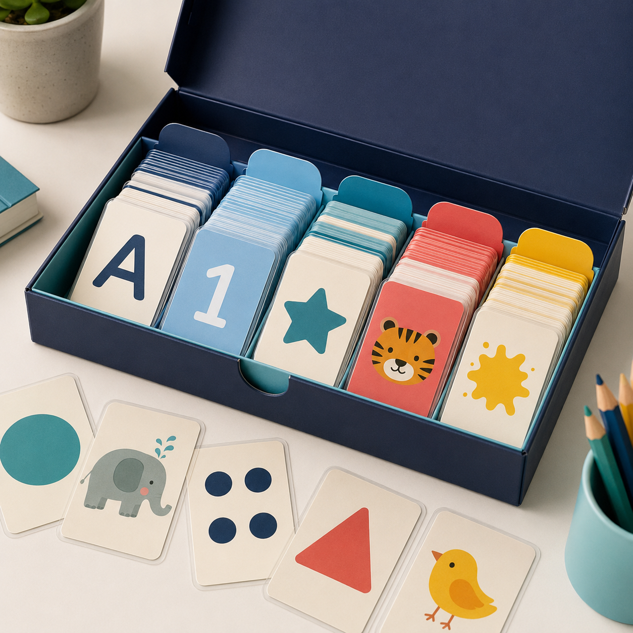 Premium divided storage packaging for laminated flash cards